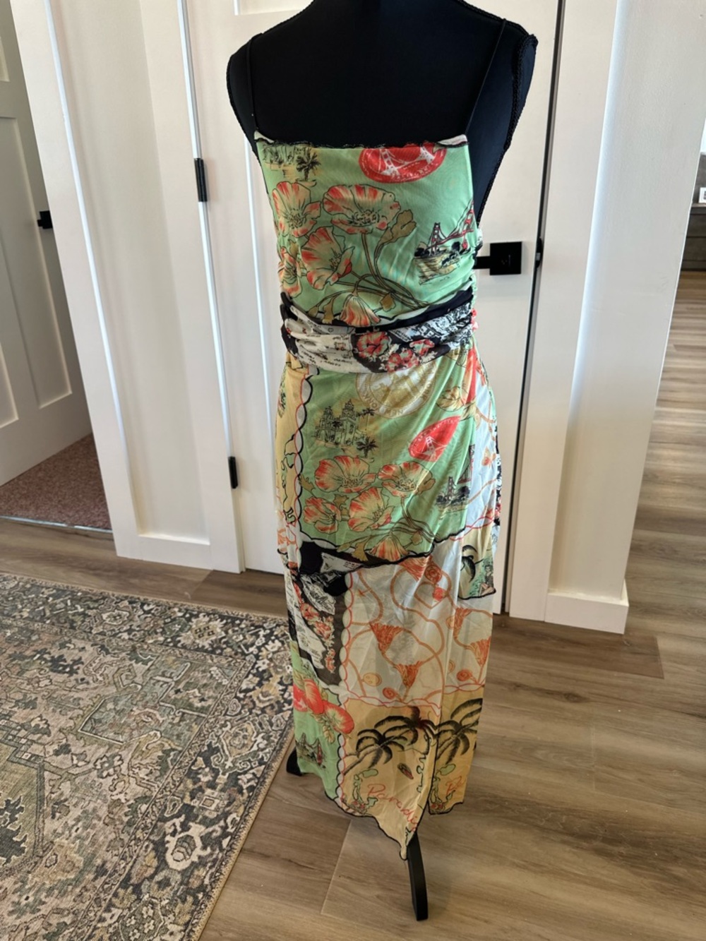 Urban Outfitters Size Small Green Strapless Maxi Dress